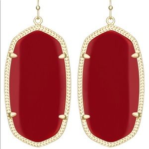 Kendra Scott Danielle Earrings in Dark Red
